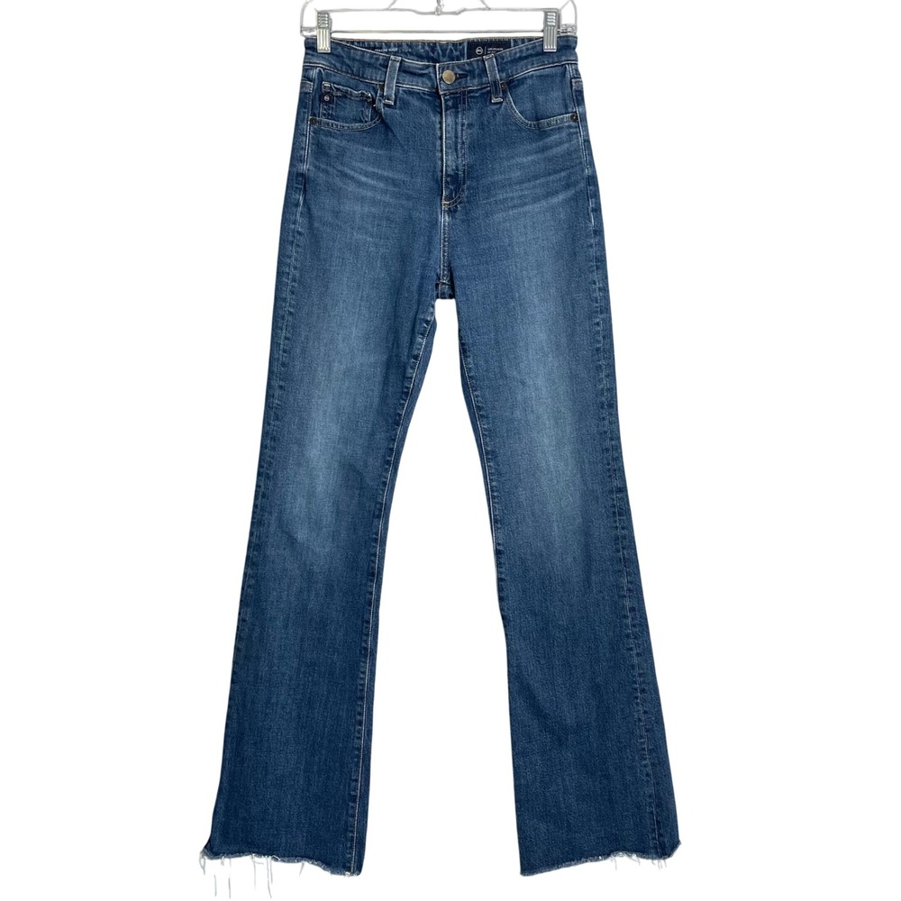 AG Alexxis Boot Cut High Rise Vintage Jeans Womens 27 Blue Easy Street Frayed